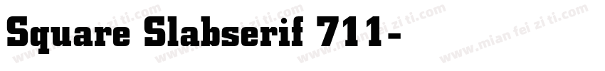 Square Slabserif 711字体转换